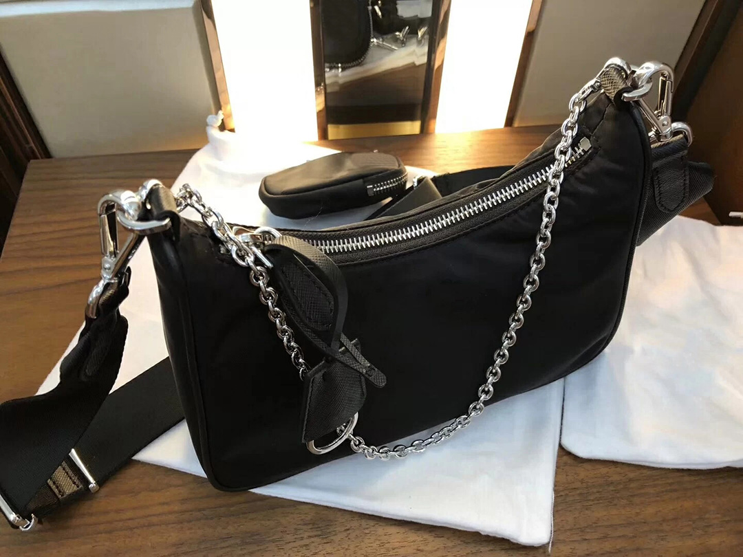 

Shoulder bags high quality nylon handbags bestselling wallet women bags crossbody bag hobo purs, Red-1