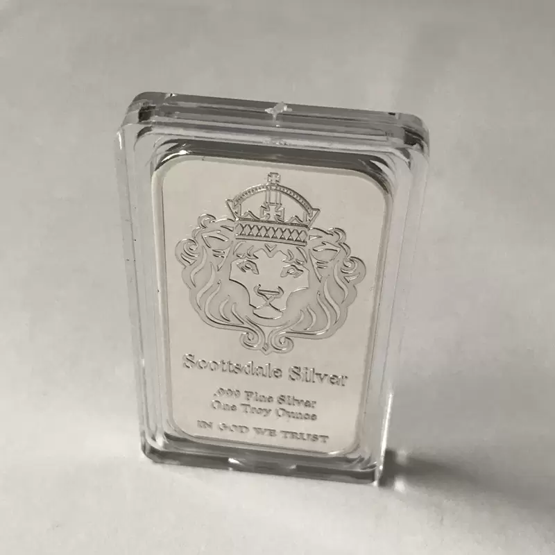 

Scottsdale Craft 999 Fine Silver One Troy Ounce Bars Bullion In God We Trust 50mmx28mm Ingot Badge Decoration Coin Bar