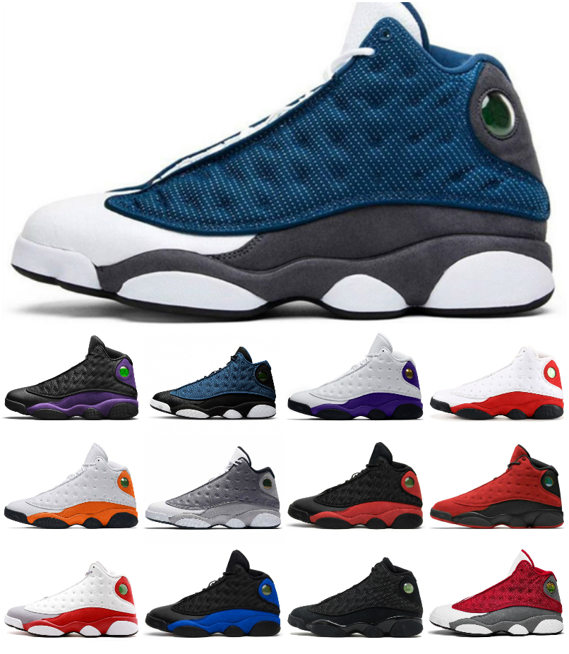 

Jumpman 13 13s Brave Blue Mens Basketball ShOes Bred Black Hyper Royal Obsidian He Got Game Starfish Lucky Green Chicago Lakers Gym Red Flint Grey Toe Sports Sneakers, Bubble package bag