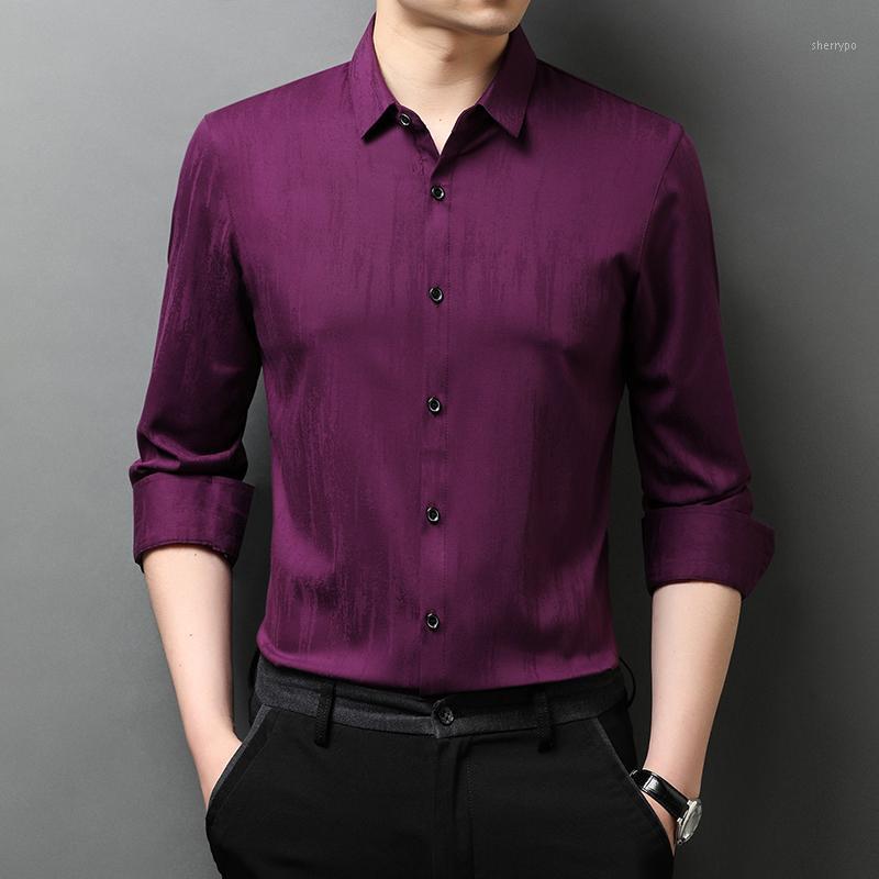 

Men's Dress Shirts Spring Thin Shirt Long Sleeve Lapel Slim Casual Top Korean Youth Business And Autumn Fashion, Blue