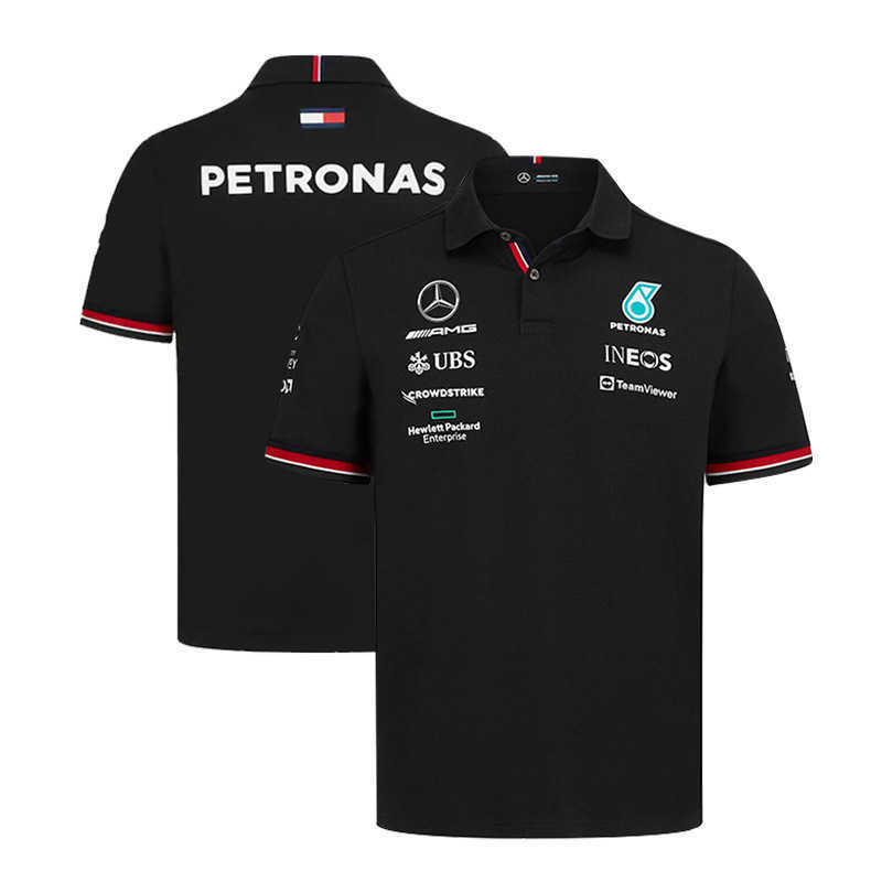 

22 new racing clothes F1 Mercedes Benz polo shirt summer Lapel men's T-shirt short sleeve shirt, Mercedes benz crew neck t-shirt