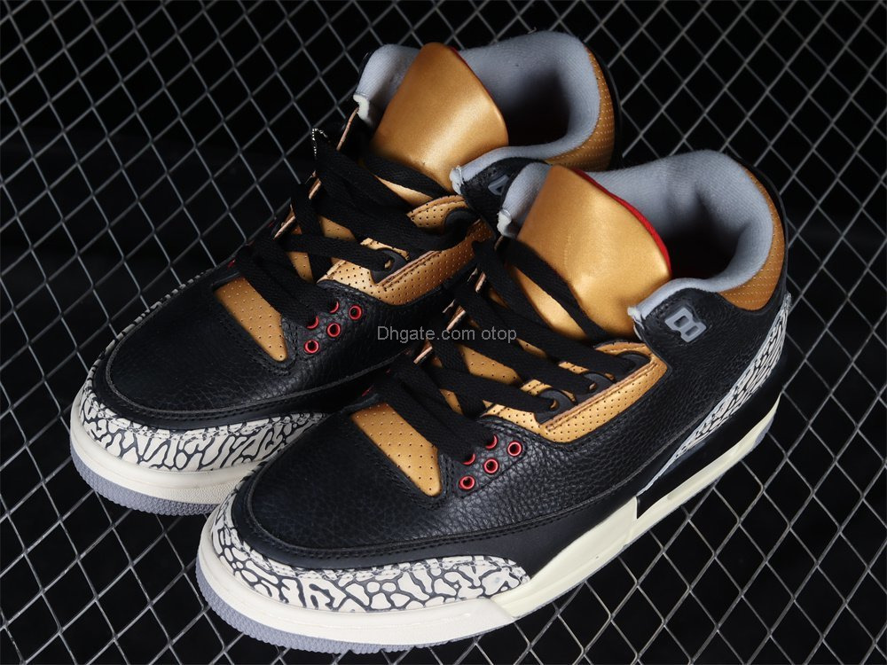 

3 Black Gold CK9246-067 Basketball Shoes Womens Mens Size US 4-10 36-44