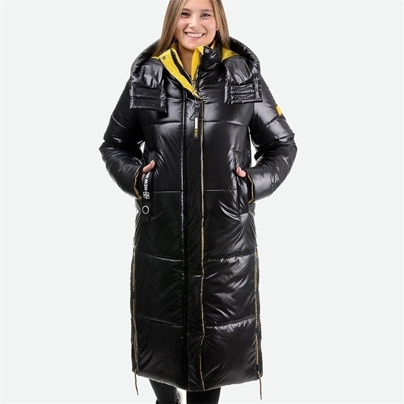 

CEPRASK Winter Jacket Women Plus Size Fashionable Women's Winter Coat Windproof Hooded Warm Down Jacket Parka outerwear 201127, Black