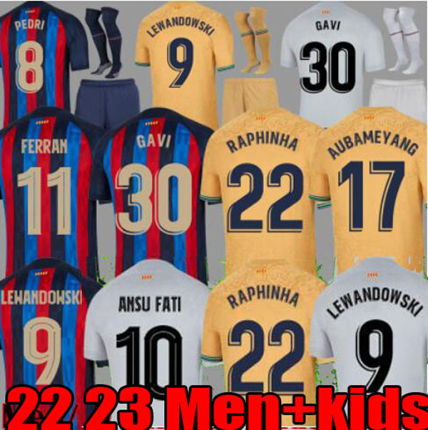 

22 23 LEWANDOWSKI PEDRI KOUNDE ADAMA soccer jersey FERRAN home ANSU FATI 2022 2023 GAVI RAPHINHA Camisetas de football barcelona DEST kit shirt men kids sets barca, Valladolid home 1