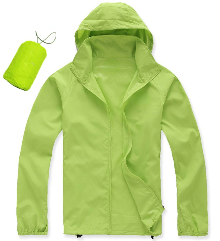 

Fashion Casual Women and Mens Waterproof Hoodies Raincoat Jackets Black White Summer Face Outdoor Pink Green Coats S-XXXL, Yellow