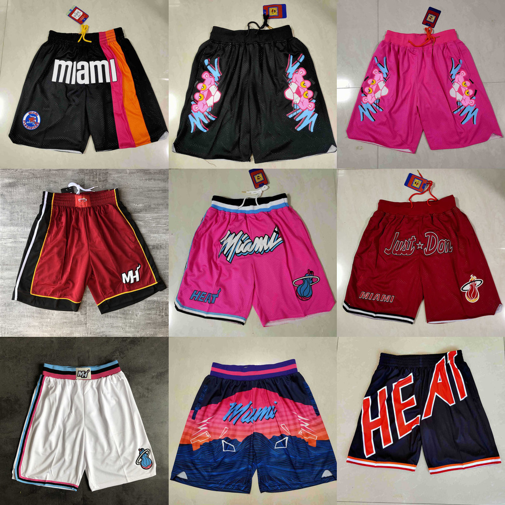 

Miami''Heat''men Throwback Basketball Shorts pocket, Color