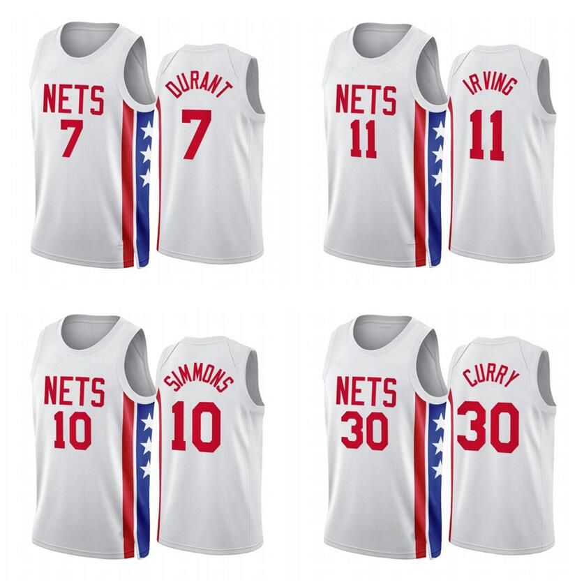 

Basketball Jersey Kevin Durant Kyrie Irving Ben Simmons Seth Curry 2022-23 new season Men Youth city jerseys in stock white, With logo