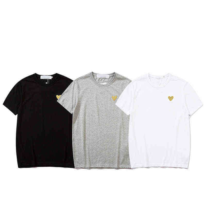 

Mens Play t Shirt Cdg Designer Red Heart Commes Summer Tee Casual Women s Des Badge Garcons High Quanlity Ts Cotton, 12