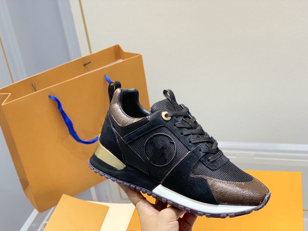 

2022 Men's Run Away Sneakers Fashion Top Quality Women's Shoes Calfskin Mesh Melee Sneakers Running Shoes Unisex Tennis Shoes