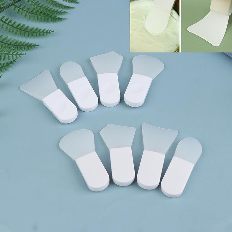 

Eyelash Curler White Mini Facial Mask Brush Silicone Short Handle Mud Applicator Beauty Tool Portable Flat Makeup BrushEyelash
