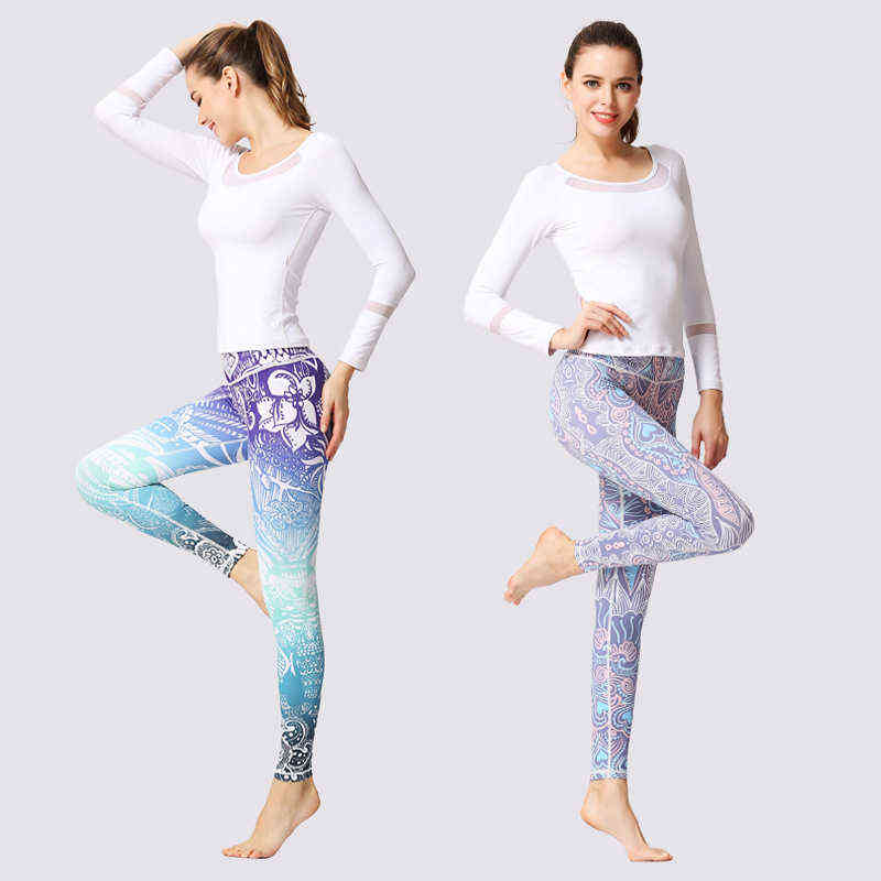 

Yoga Digital Printed Pants Women Outdoor Fitness Tight Dance AA, Yellow