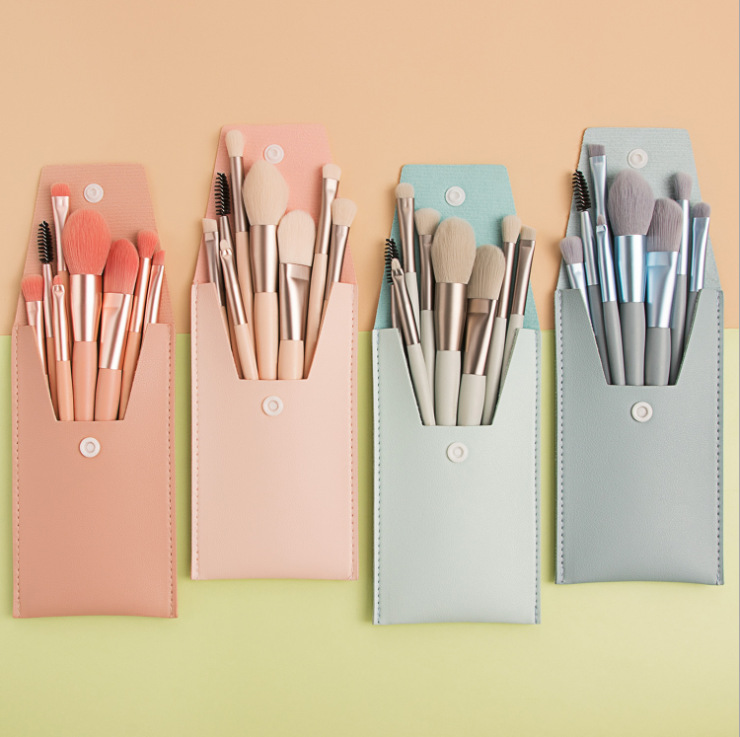 

8 Pcs Mini Makeup Brushes Set Travel Portable Soft singles private label custom logo Make Up Brush Set