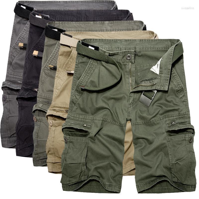 

Men's Shorts Cargo Short Pants Men Casual Cotton Large Size Multi-pocket Five Black Khaki Dark Grey Soil Gray ShortsMen's