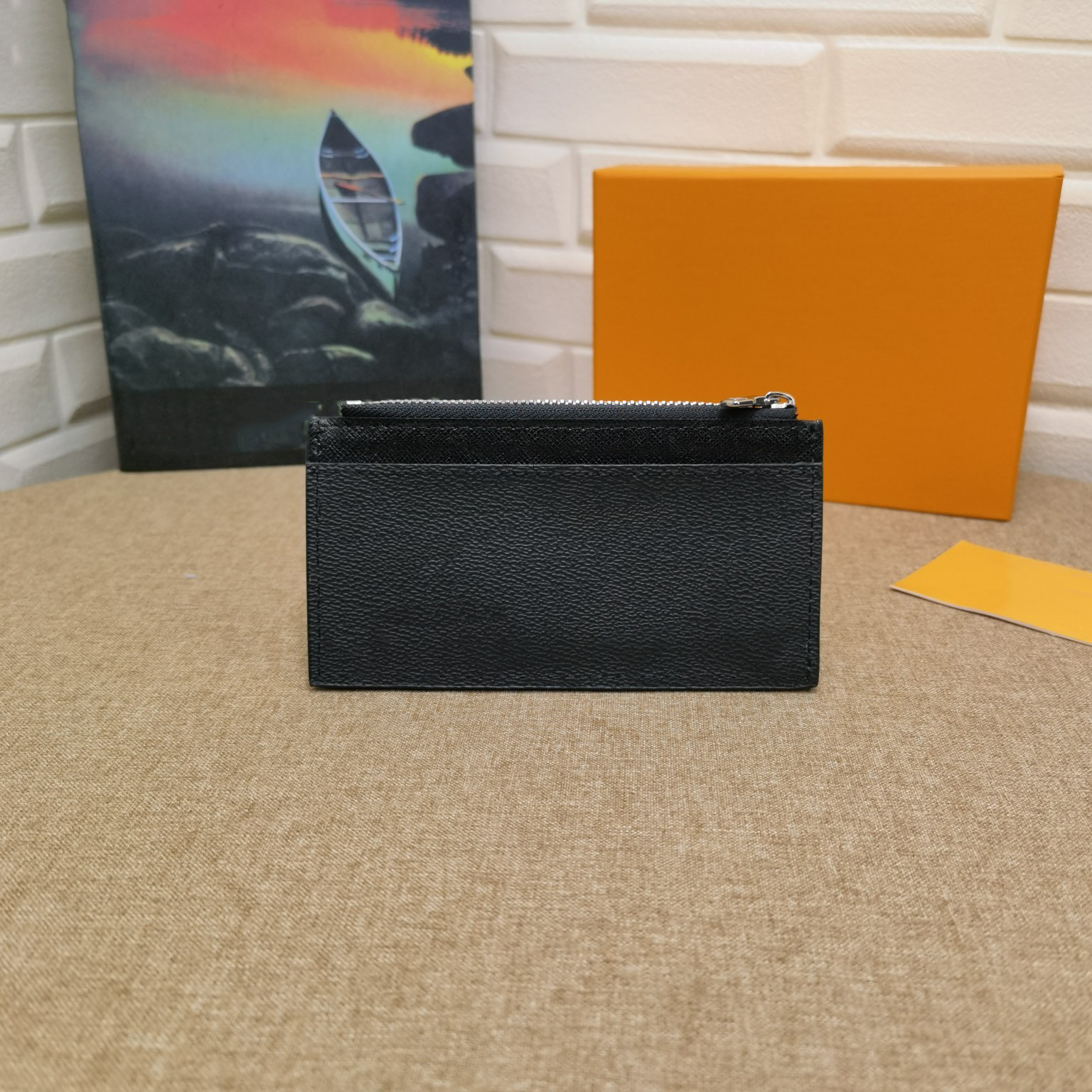 

High Quality Women purse with box Top Starlight designer Fashion All-match ladies single zipper Classic purses leather wallets Womens wallet #N64038, Black water ripple