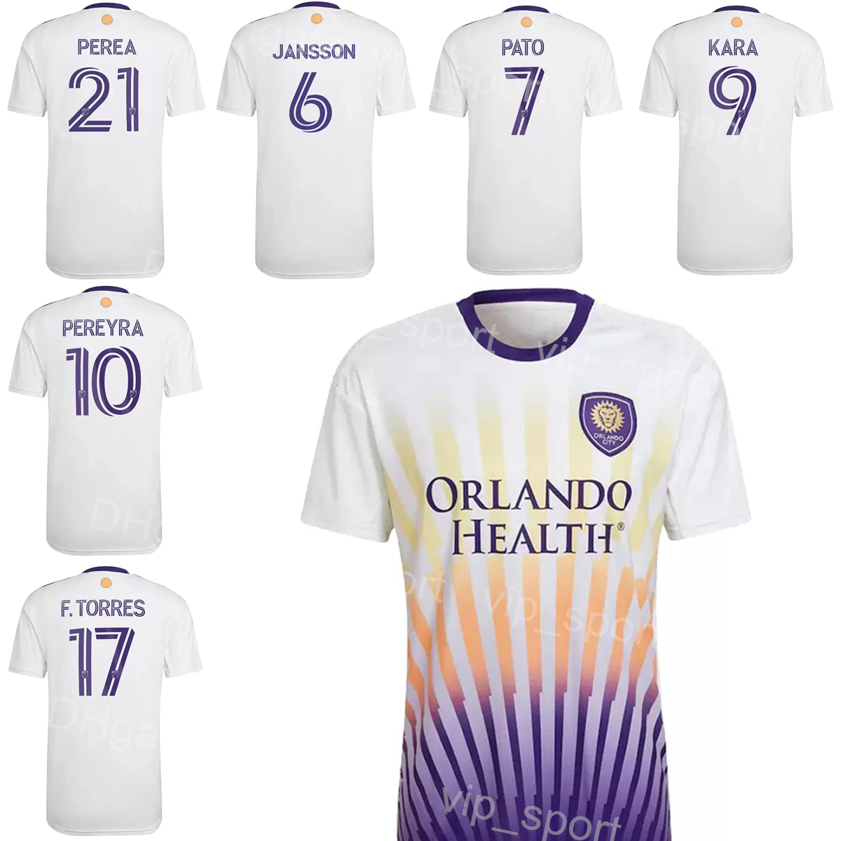 

22/23 MLS SC Orlando City 4 MOUTINHO Soccer Jersey 11 URSO 9 KARA 10 KAKA 17 TORRES 7 PATO 19 MICHEL 2 RUAN 15 SCHLEGEL 10 PEREYRA 1 GALLESE Team White Football Shirt Kits