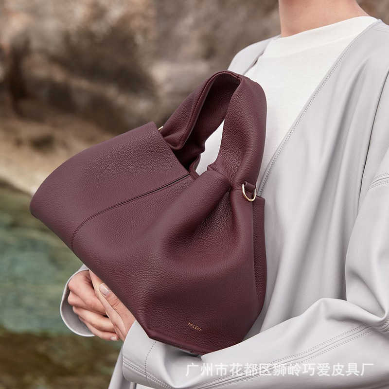 

polene bag 2022 New French Polene Square No. 9 Poleno Dumpling Bag Leisure Leather Single Shoulder Cross M46A, Black