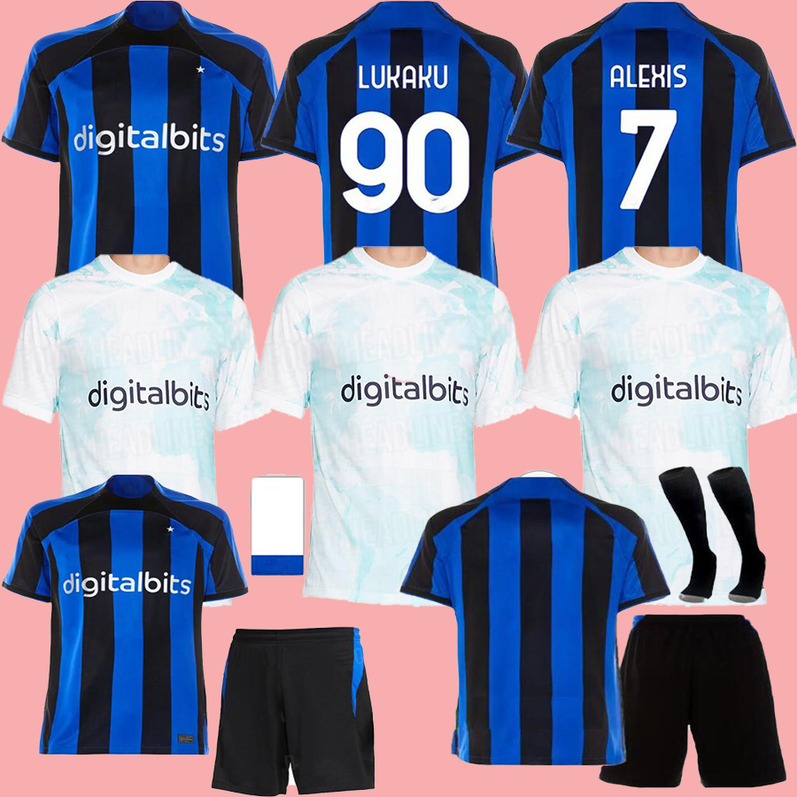 

LAUTARO 21 22 23 soccer jerseys BARELLA CORREA ALEXIS BROZOVIC INTERS DZEKO ERIKSEN VIDAL tops 2021 2022 2023 football shirt men kids kit sets uniforms LUKAKU, 22 23 home