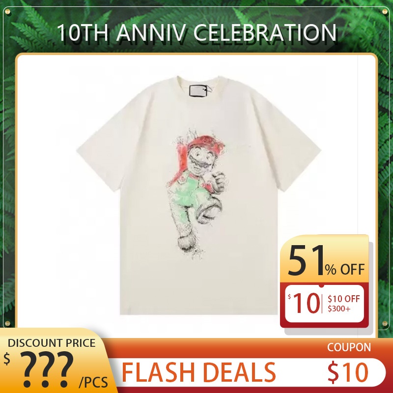 

Men's T-Shirts 100% Cotton Luxury Brand Clothing European American trend high-quality Designer Tshirt Printer Summer Short Sleeve M, Customize