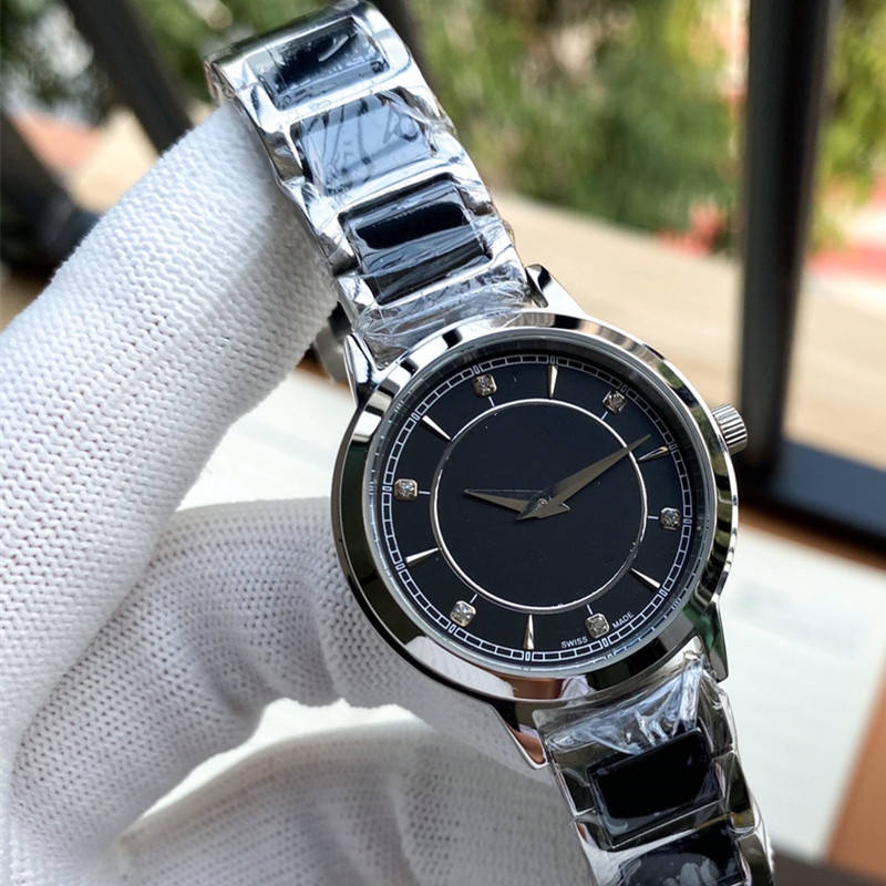 Mode Quartz Montre Femme 28mm 316l Boîtier En Acier Inoxydable céramique Bande Minérale Super Miroir Simple Style montres de luxe montre homme av