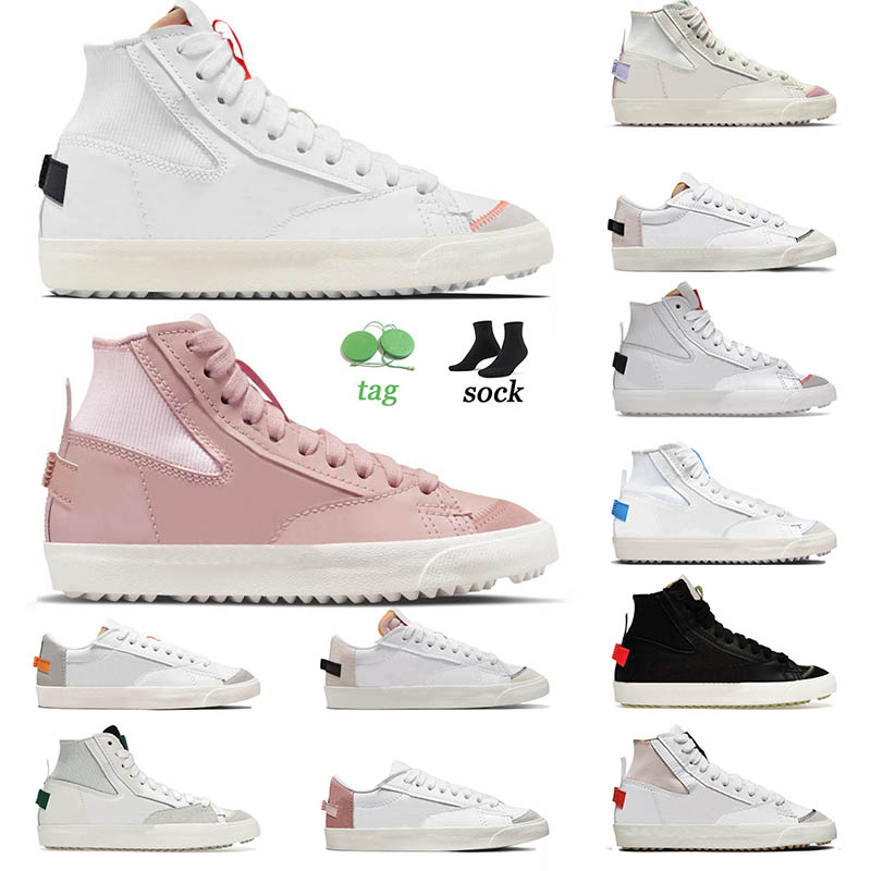 

Hotting Selling Blazer Mid 77 Running Shoes Floral Sunflower White Black Sail Glaze Powder Pink Oxford White University Blue Womens Sneakers Mens Trainers Size 36-45, C22 white pink oxford 36-45