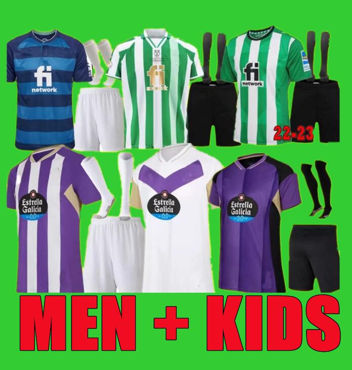 

Valladolid Real Betis soccer jerseys 22 23 JOAQUIN B.Iglesias Juanmi CANALES Fekir Olaza R.Alcaraz Marcos Andre camisetas thitd 2022 2023 men kids kit FOOTBALL SHIRT, Betis home lfp