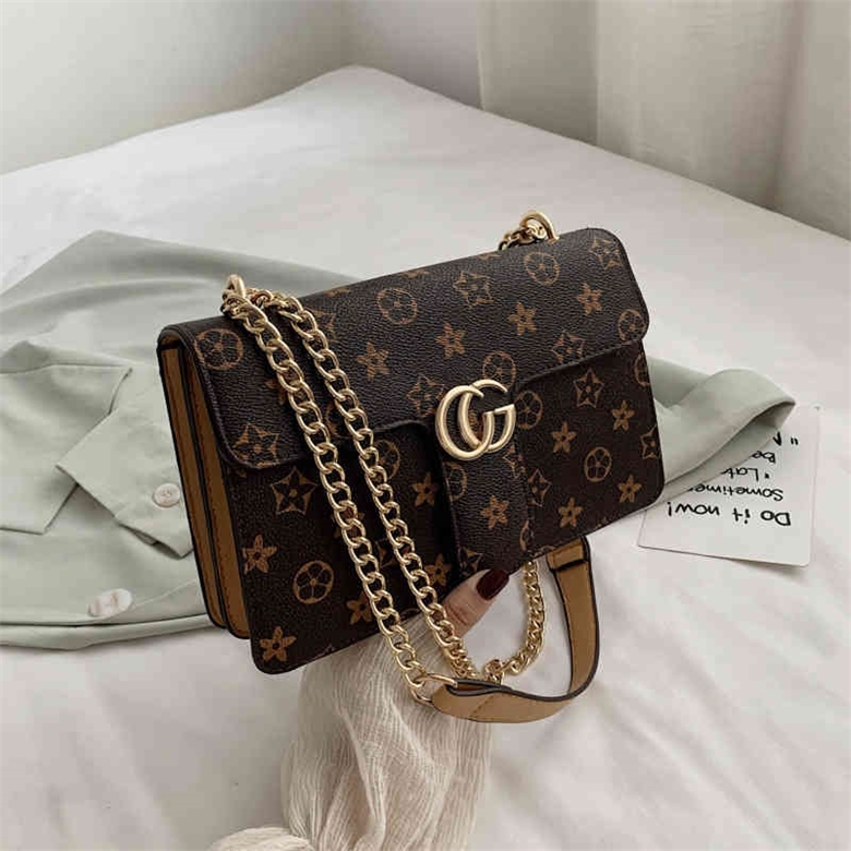 

66% OFF trendy bags 2022 New Designer Handbags Store fashion trend shoulder chain, Brown