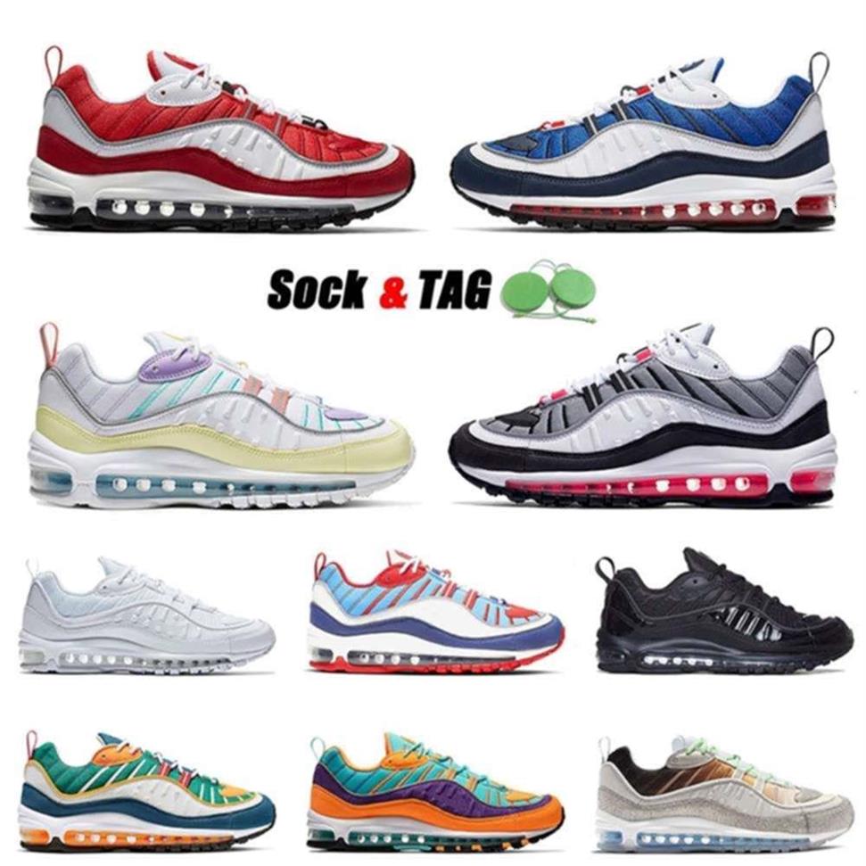 

2021 Sneakers 98 Running Shoes Men Women Gym Red Gundam Easter Solar Cone Cosmic Clay 98s Sports Trainers EUR 36-45 brazil nikaa327n, D18 black off noir 40-45