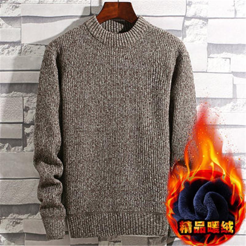 

Men's Sweaters Knitted Sweater Men Mens Fashion Velvet Pullovers Autumn And Winter Men's Long Sleeve Korean Comfort Youth Olga22, Black