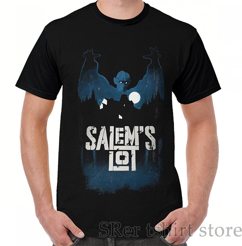 

Men's T-Shirts Funny Print Men T Shirt Women Tops Tee Salems Lot - Stephen King Graphic T-Shirt O-neck Short Sleeve Casual Tshirts
