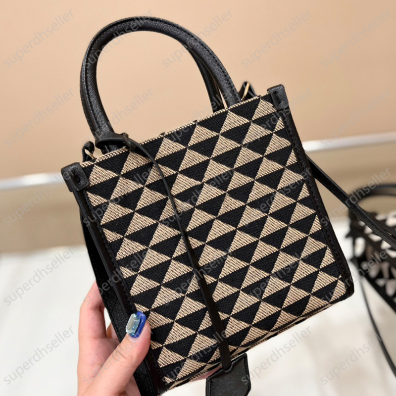 

Tote Shopping Bag Triangles Pattern Handbag Woven Totes Wallet Crossbody Shoulder Bags Diamond Lattice Purse High Quality Clutch 2 Colors, Increase feight