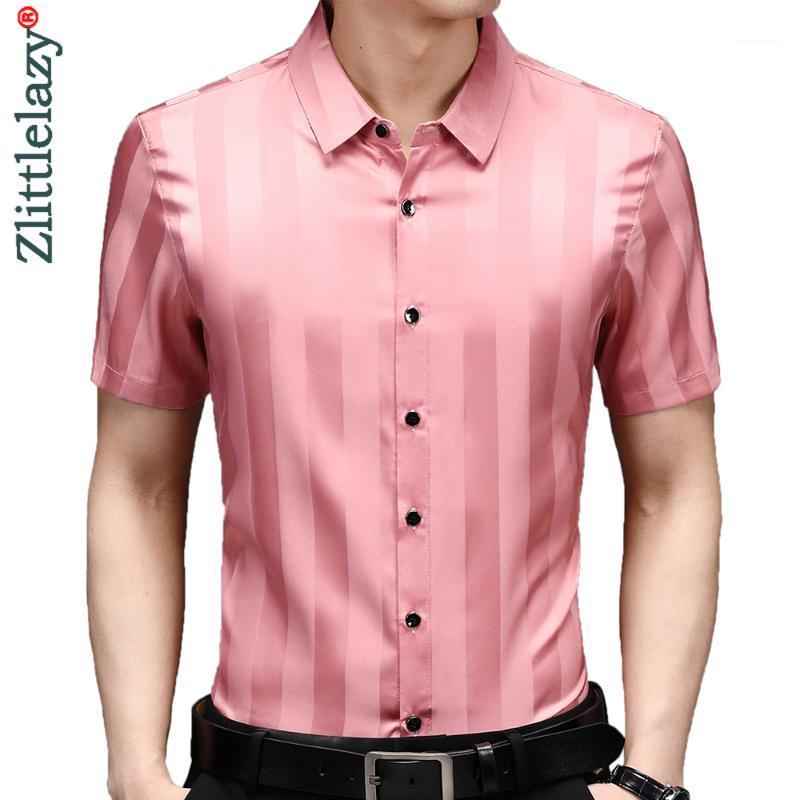 

Men's Casual Shirts 2022 Brand Striped Mens For Men Clothing Fashion Summer Short Sleeve Shirt Vintage Luxury Dress Clothes Jersey 532, Black