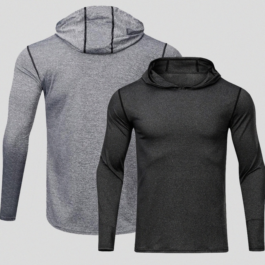 

mens tops lulu Hooded TeeLong Sleeve Fitness Clothes lu yoga TShirts Men Training Running man tshirt top tees Quick Dry Shirts Casual Loose Elastic Sports cloth E97J#