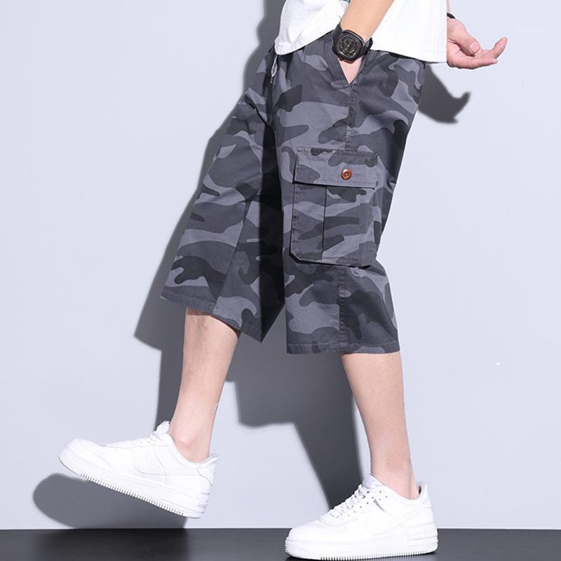 

Men's Shorts Camouflage Summer Casual Men's Loose Cotton Thin Sports Quick-Drying Comfort ShortsMen's, Army green