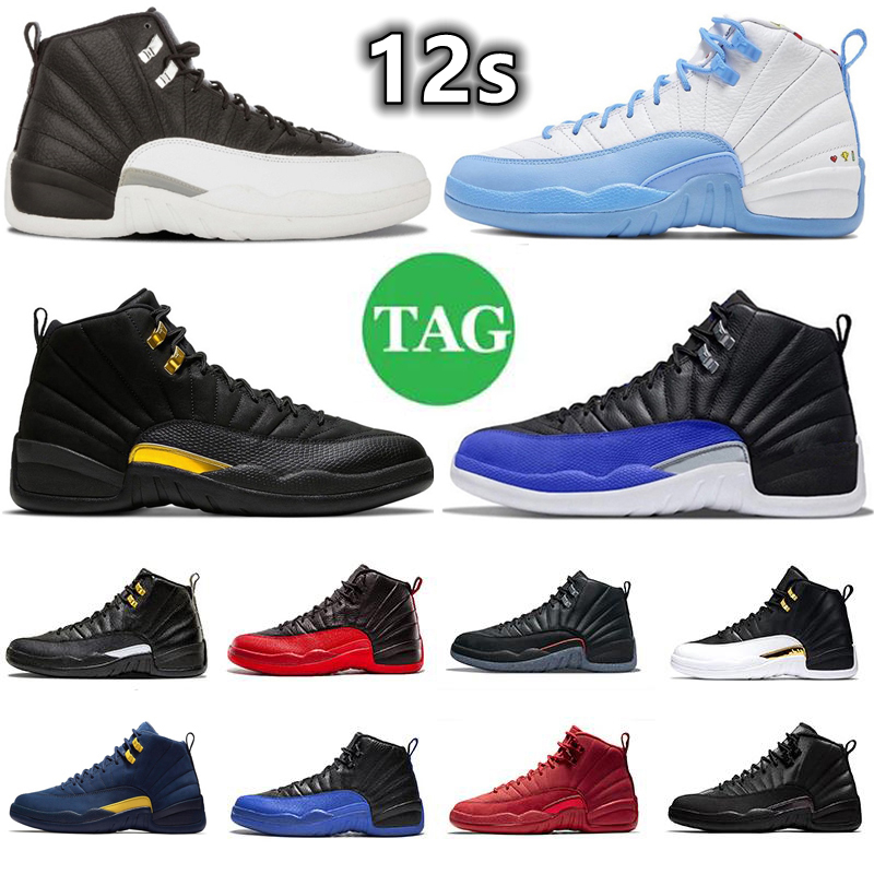 

Jumpman 12 12s Mens Basketball Shoes Sneaker University Blue Black Taxi Hyper Royal Playoffs Royalty Utility Reverse Flu Royal Twist Men Trainers Sports Sneakers, Color#1