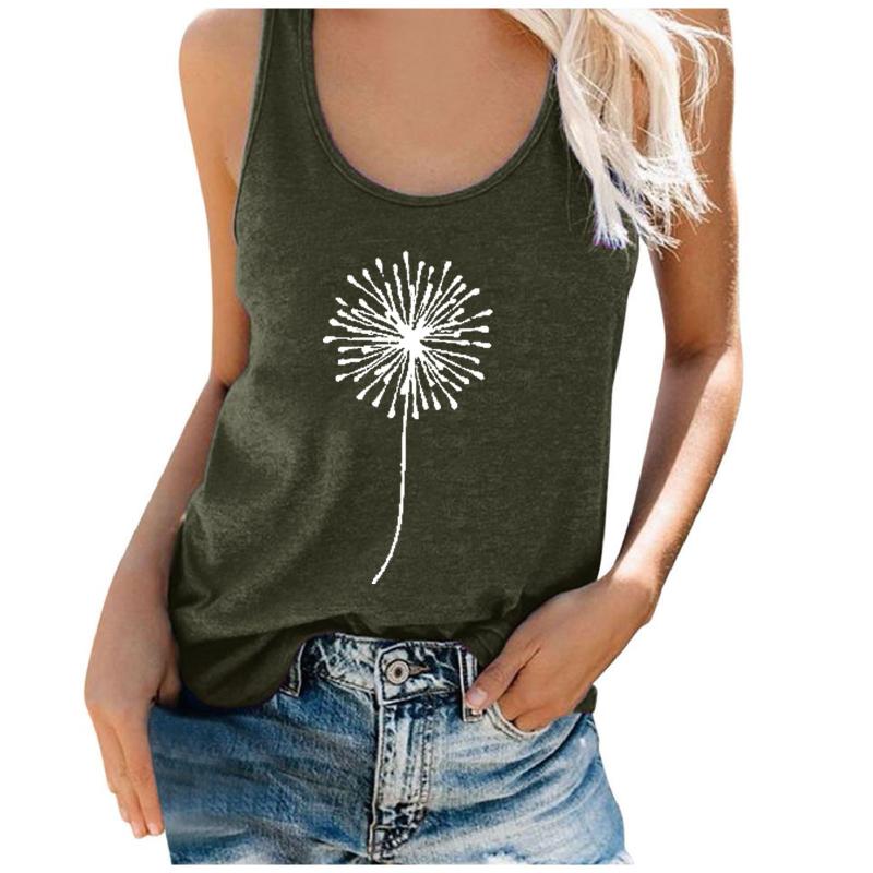 

Women' Tanks & Camis Print Neck Women Sleeveless Summer Tank Round Top T-shirt Women' & TopWomen, Black