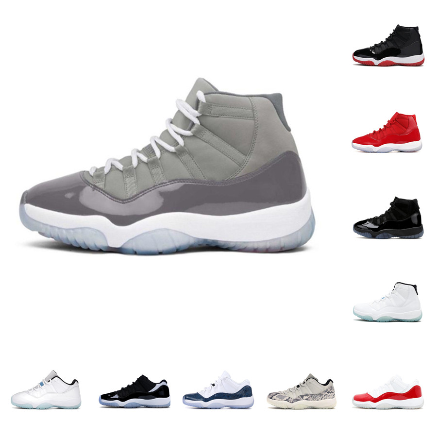 2022 new Cool grey 11 11s mens basketball Shoes 25th Anniversary low legend University blue white bred concord cap and gown men women sneakers trainers US 36-46