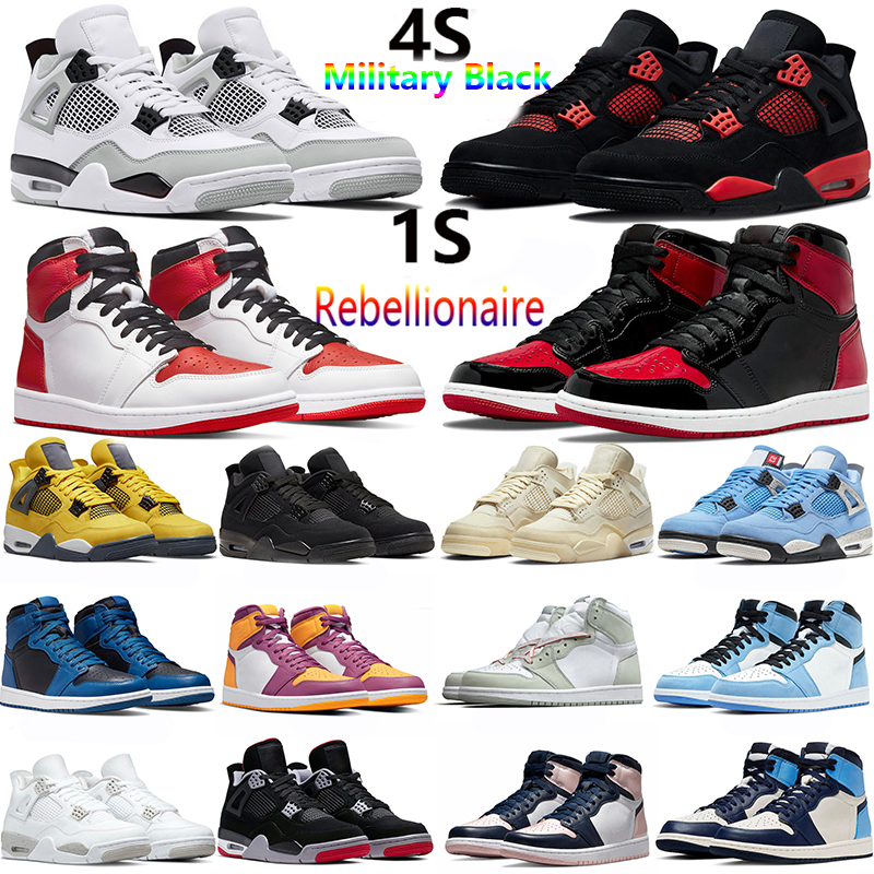 

Basketball 4s Jumpman Shoes 4 Men Women Military Black Red Thunder Black Cat Canvas Tour yellow 1 1s Heritage Bred Patent Brotherhood Sports