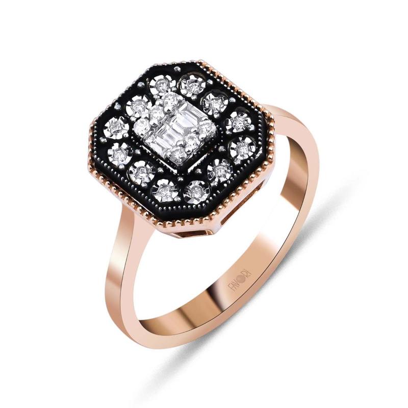 

Clip-on & Screw Back Favorite Diamond Gemstone Gold Baguette Ring