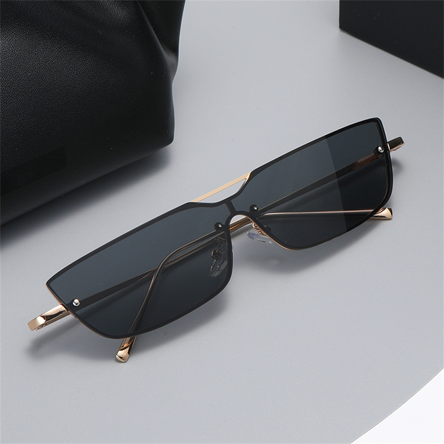 Mode lunettes de soleil sans monture personnalité Hip Hop rue tir passerelle lunettes tendance lunettes en gros
