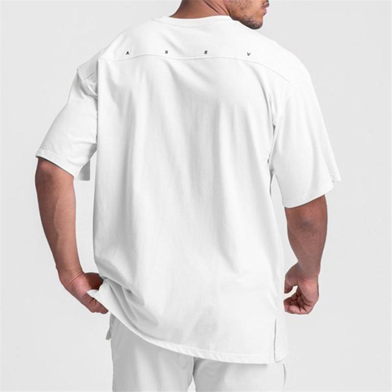 

Men's T-Shirts Oversize Workout Loose Fitness Gyms T Shirts Mens Short Sleeve T-shirt Muscle Clothing Bodybuilding Tees TopsMen's, J151-5