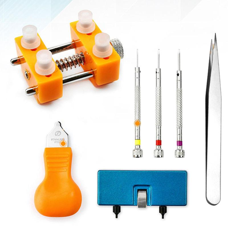 

Repair Tools & Kits 7Pcs Professional Watch Battery Replacement Tool Kit Removal Back Remover Holder Workbench For Watchmaker PartsRepair