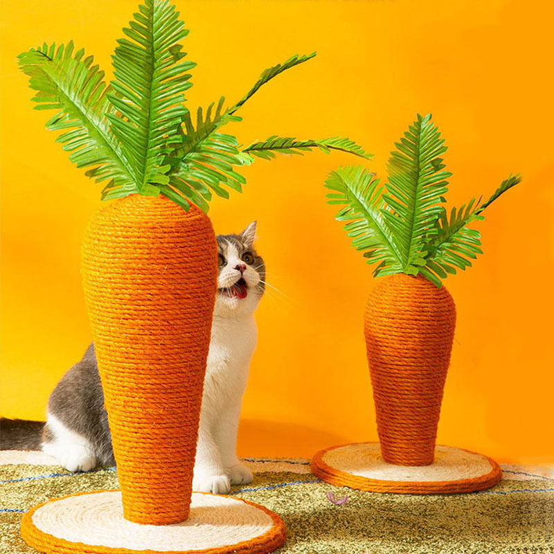

Cat Scratcher Tree Tower Scratching Cute Carrot Climbing Post Funny Grinding Claw Pet Supplies 220518
