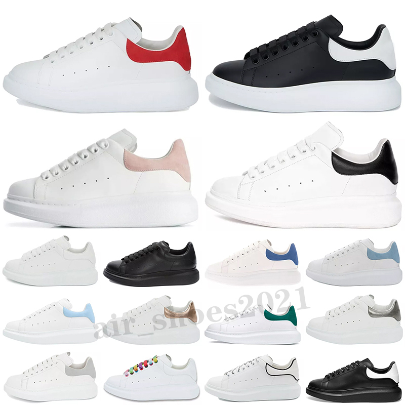 McQueen Designer Chaussures décontractées blanches en cuir noir Velvet en daim Espadrilles