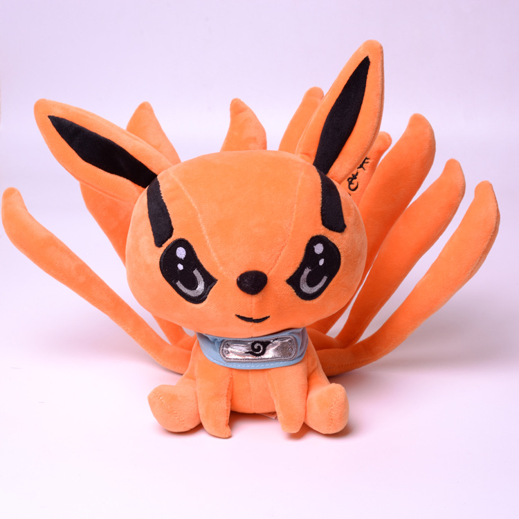

Hot selling plush toys Japanese anime Naruto around cute nine-tailed demon fox Kurama plush toy doll pendant small gift, Orange