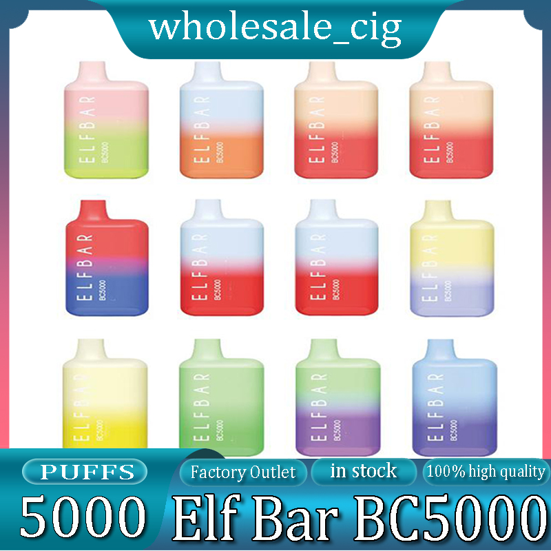 

Original Elf Bar BC5000 Disposable Mesh Coil 22 Colors E Cigarettes Kit 5000 Puffs 13ml 650mAh Rechargeable Vs Elf Bar 3000 4000