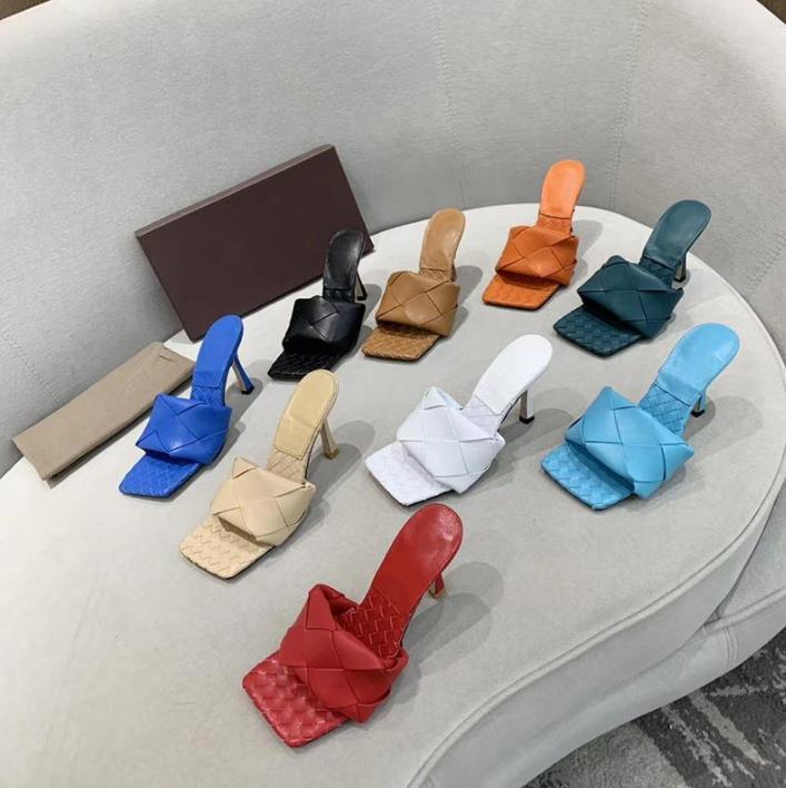 

Lido slippers heels Fashion sandals summer women's high woven leathe Bottegas''Venetas OIi, Colour 2