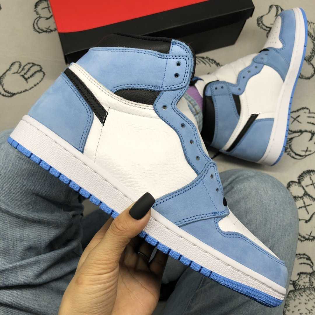 

Shadow Blue University Blue 1 High OG Sports Sneakers Mens UNC Sail 1s Obsidian Trainers Skateboard shoes