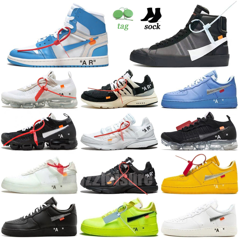 

Running shoes men's and women's Off shoes MCA white Black Red MAC Silver metal Volt low three black GNER Presto 2.0 Chaussures 36-46, Color 14
