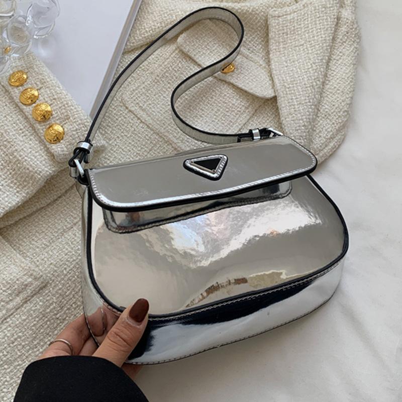 

Evening Bags Solid Color PU Leather Shoulder Square Flap For Women 2022 Women's Designer Handbag Female Trend Armpit BagEvening EveEveni, White