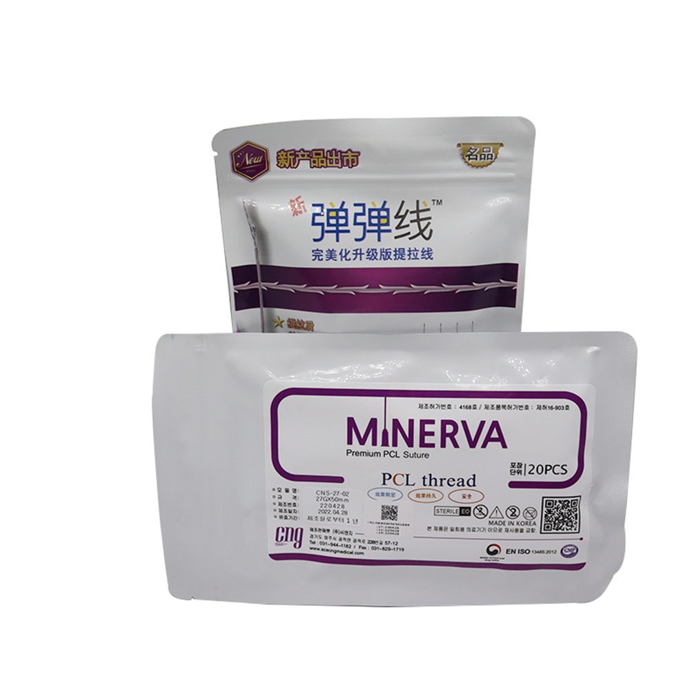 

Pcl plla 30g Minerva Hilos De Tornado Mint Lift Gold Screw Pdo Thread for Nose Eye